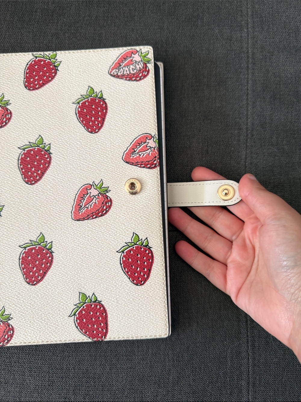 Coach Notebook With Strawberry Print - Picture 5 of 9